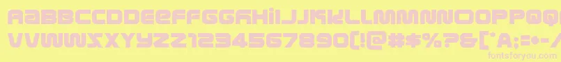 metronauts Font – Pink Fonts on Yellow Background