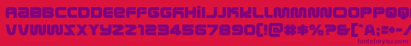 metronauts Font – Purple Fonts on Red Background