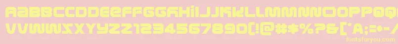 metronauts-Schriftart – Gelbe Schriften auf rosa Hintergrund