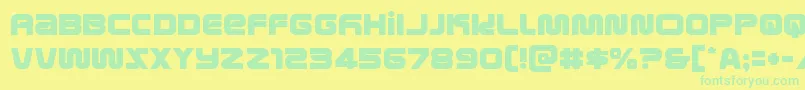 metronauts Font – Green Fonts on Yellow Background