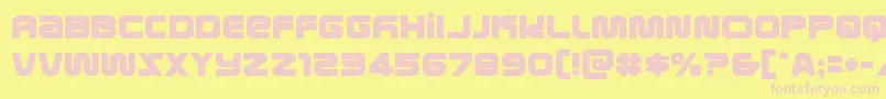 metronauts Font – Pink Fonts on Yellow Background