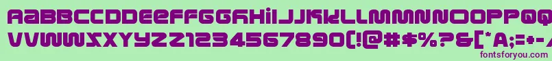 metronauts Font – Purple Fonts on Green Background