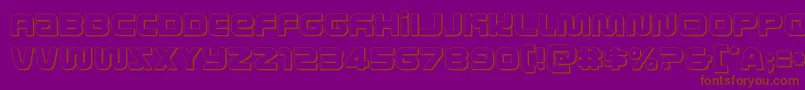 metronauts3d Font – Brown Fonts on Purple Background