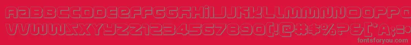 metronauts3d Font – Gray Fonts on Red Background
