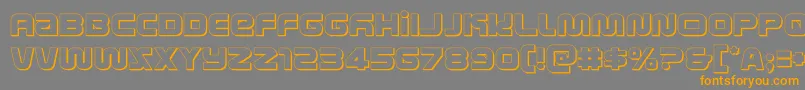 metronauts3d Font – Orange Fonts on Gray Background