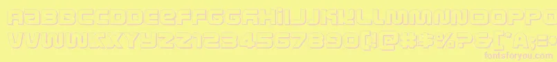 metronauts3d Font – Pink Fonts on Yellow Background