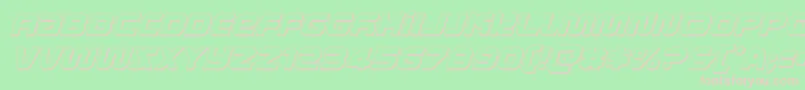 metronauts3dital Font – Pink Fonts on Green Background