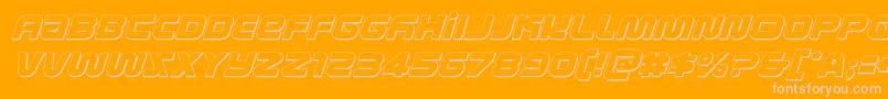 metronauts3dital Font – Pink Fonts on Orange Background