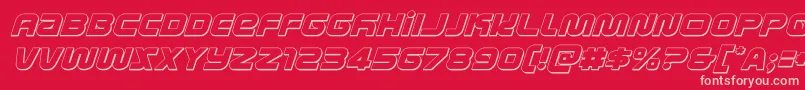 metronauts3dital Font – Pink Fonts on Red Background