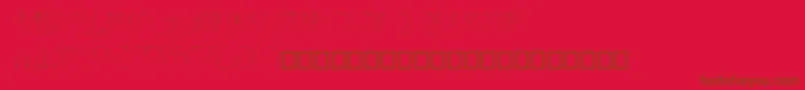 Metropolis-Schriftart – Braune Schriften auf rotem Hintergrund