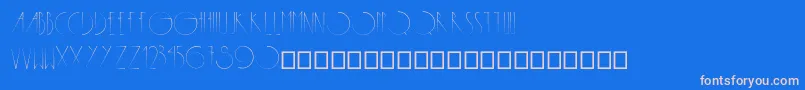 Metropolis-Schriftart – Rosa Schriften auf blauem Hintergrund