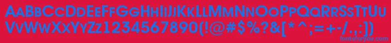 AAvantetitlercpsupcBold Font – Blue Fonts on Red Background