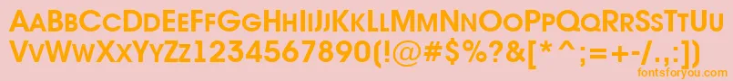 AAvantetitlercpsupcBold Font – Orange Fonts on Pink Background