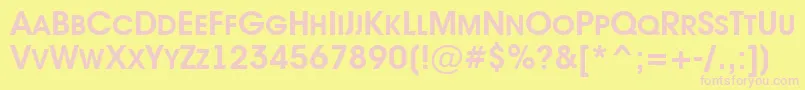 AAvantetitlercpsupcBold Font – Pink Fonts on Yellow Background