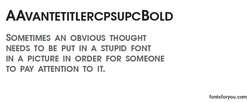 AAvantetitlercpsupcBold Font