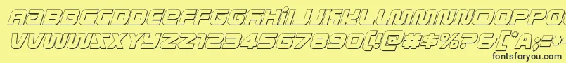 metronauts3dital Font – Black Fonts on Yellow Background