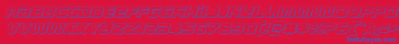 metronauts3dital Font – Blue Fonts on Red Background