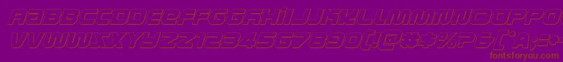 metronauts3dital Font – Brown Fonts on Purple Background