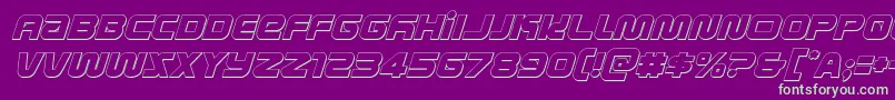 metronauts3dital Font – Green Fonts on Purple Background