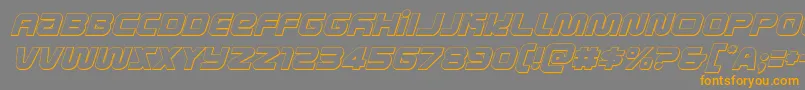 metronauts3dital Font – Orange Fonts on Gray Background