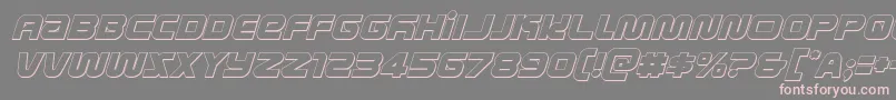 metronauts3dital Font – Pink Fonts on Gray Background