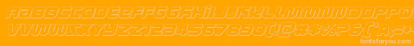 metronauts3dital Font – Pink Fonts on Orange Background