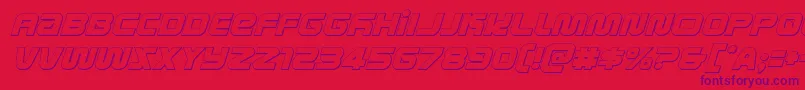 metronauts3dital Font – Purple Fonts on Red Background