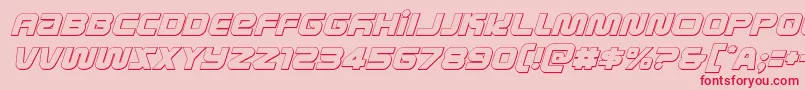 metronauts3dital Font – Red Fonts on Pink Background