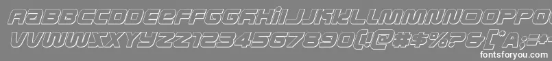 metronauts3dital Font – White Fonts on Gray Background