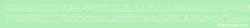 metronauts3dital Font – White Fonts on Green Background