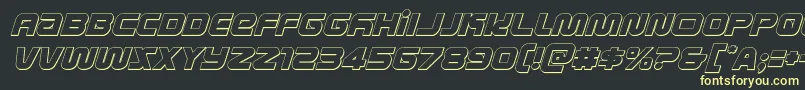 metronauts3dital Font – Yellow Fonts on Black Background