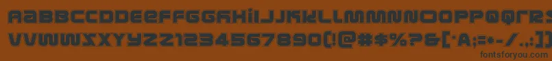 metronautsacad Font – Black Fonts on Brown Background