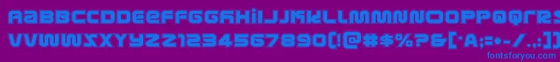 metronautsacad Font – Blue Fonts on Purple Background