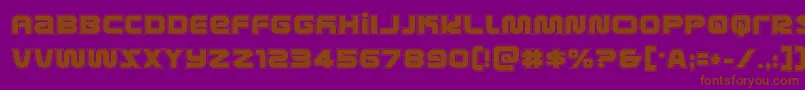 metronautsacad Font – Brown Fonts on Purple Background