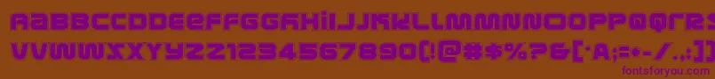 metronautsacad Font – Purple Fonts on Brown Background