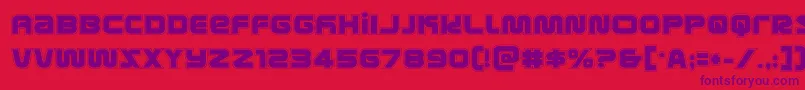 metronautsacad Font – Purple Fonts on Red Background