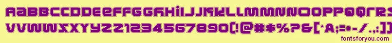metronautsacad Font – Purple Fonts on Yellow Background