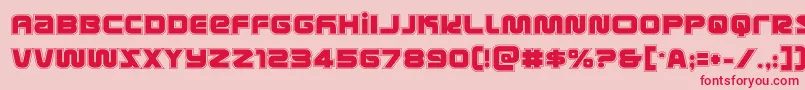 metronautsacad Font – Red Fonts on Pink Background