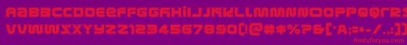 metronautsacad Font – Red Fonts on Purple Background