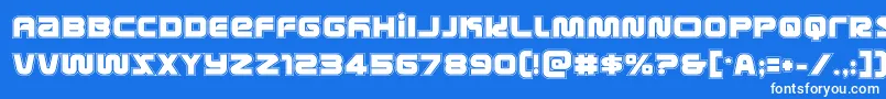 metronautsacad Font – White Fonts on Blue Background