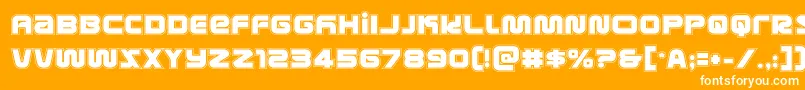 metronautsacad Font – White Fonts on Orange Background
