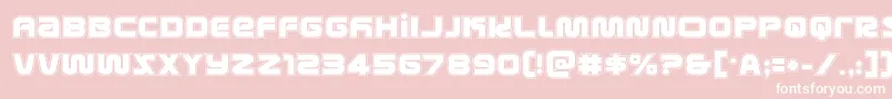 metronautsacad Font – White Fonts on Pink Background