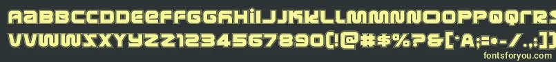 metronautsacad Font – Yellow Fonts on Black Background