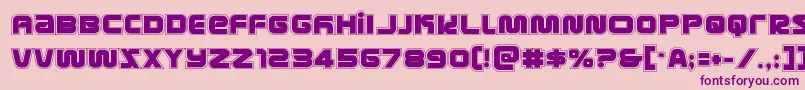 metronautsacad Font – Purple Fonts on Pink Background