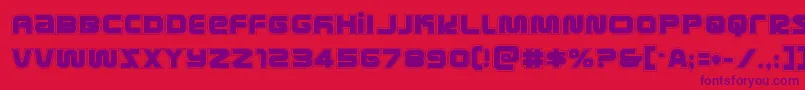 metronautsacad Font – Purple Fonts on Red Background