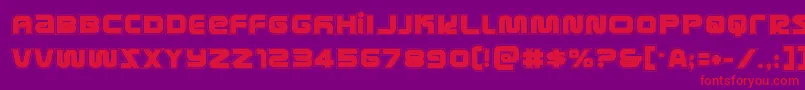 metronautsacad Font – Red Fonts on Purple Background