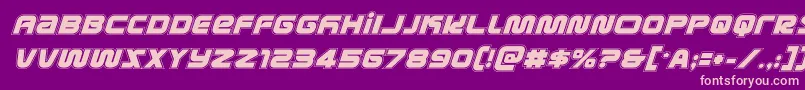 metronautsacadital Font – Pink Fonts on Purple Background