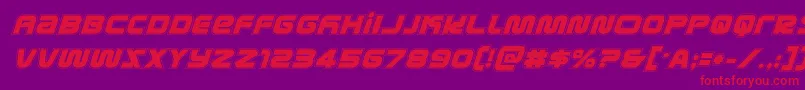 metronautsacadital Font – Red Fonts on Purple Background