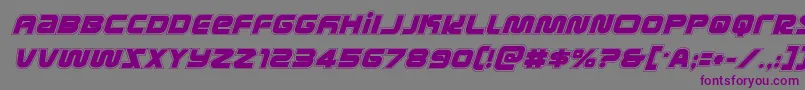 metronautsacadital-Schriftart – Violette Schriften auf grauem Hintergrund