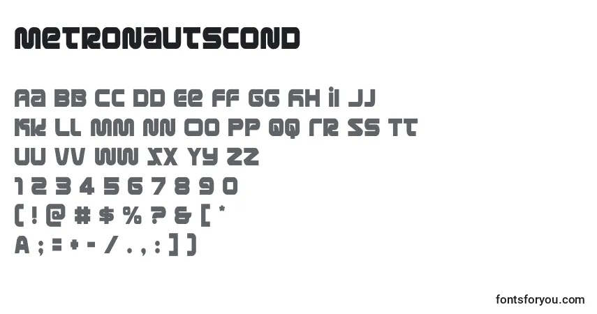 Metronautscond (134205) Font – alphabet, numbers, special characters